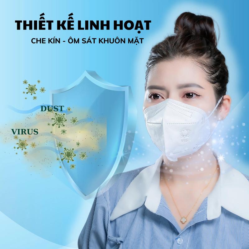  100 Khẩu Trang N95 6 Lớp Kháng Khuẩn Cửu Long VIE Mask 