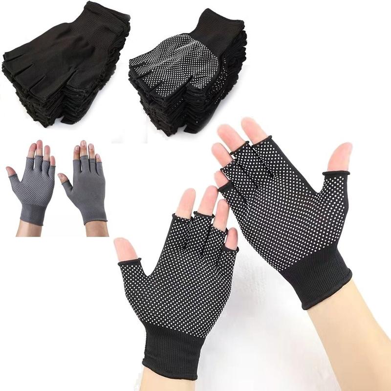 waneris Chống nắng Co giãn Găng tay chống trượt Kem chống nắng Thoáng khí Găng Tay Nửa Ngón Thể thao/đạp xe/câu cá Găng tay làm việc Xuân Hè