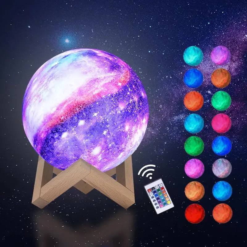 Galaxy Starry Sky Creative Night Lamp, USB Rechargeable LED Starry Sky Remote Controlled Aurora Light, Multicolor Starry Sky Night Light For Bedroom Decor 0