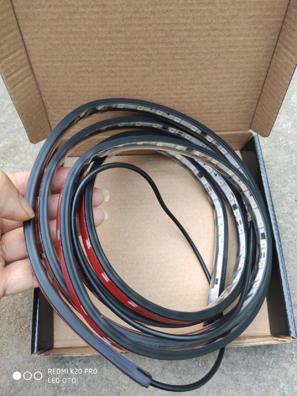 ( Giá 1 dây)Dây Led nóc xe tải phiên bản Rút Gọn dây nguồn chỉ có 2 dây lắp đặt đơn giản bảng đèn led dẻo chạy cặp mắt