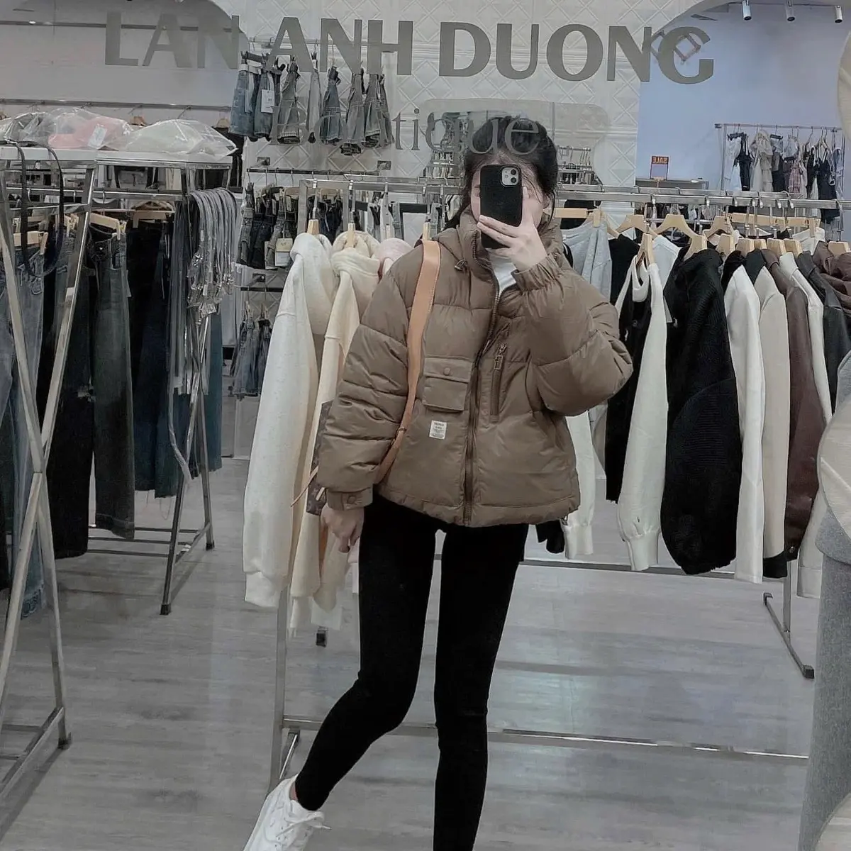 Áo khoác phao có ảnh thật 3 màu trắng/đen/nâu