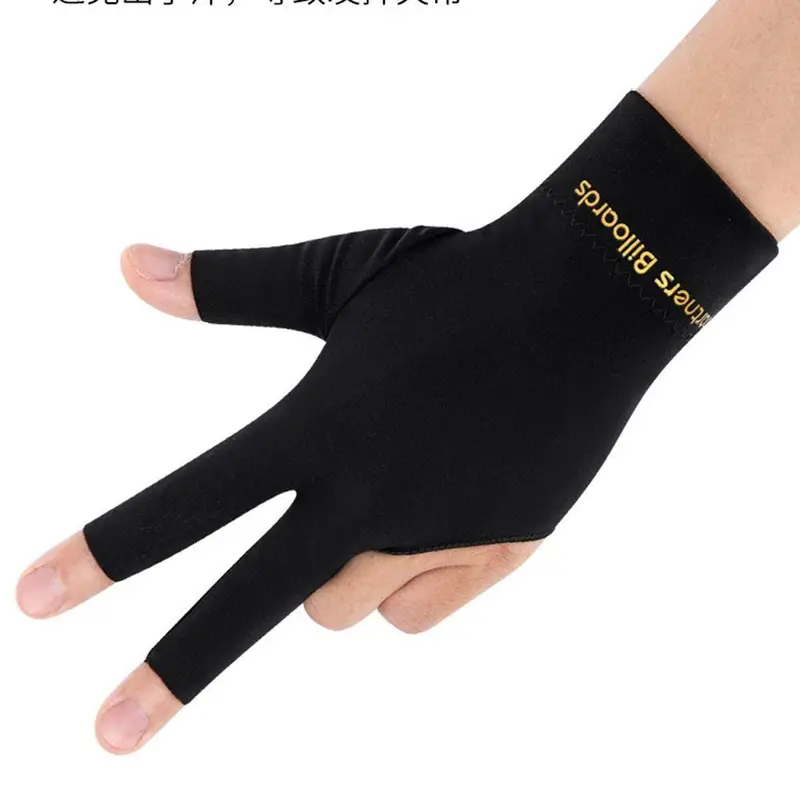 Găng tay bida, bền, ba Ngón Tay Chống Trượt, thoáng khí, găng tay xì dách, đàn hồi, phụ kiện thể dục, găng tay đào tạo bida 6