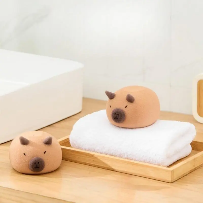 Cute Capybara Design Bath Sponge, 1/2 Counts Soft Bath Sponge, Bathing Accessories for Women & Men, Bathroom Supplies, Personal 8