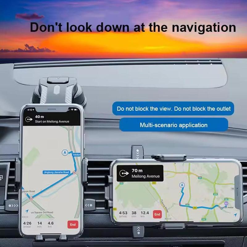 Car Phone Holder Phone Clamps On Waterfall-shaped Cars Do Not Obscure Driving Vision 360 Degree Rotation 4