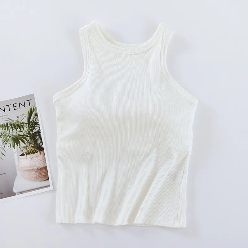 WB11 Áo Ba Lỗ Có Đệm Ngực chất liệu thun tăm QCCC Top Nữ Women Voi 6