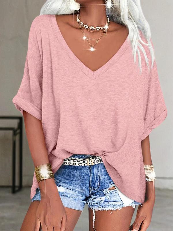 V Neck Plain Batwing Sleeve Sweaters V Neck Plain Batwing Sleeve Sweaters