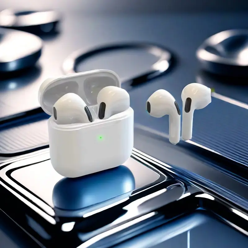 Tai Nghe Không Dây, Pro4 MỚI, Bluetooth 5.0, Tai Nghe Nhét Tai Nghe Thể Thao, Có Mic, Hộp Sạc, Thích Hợp Cho Mọi Điện Thoại Thông Minh