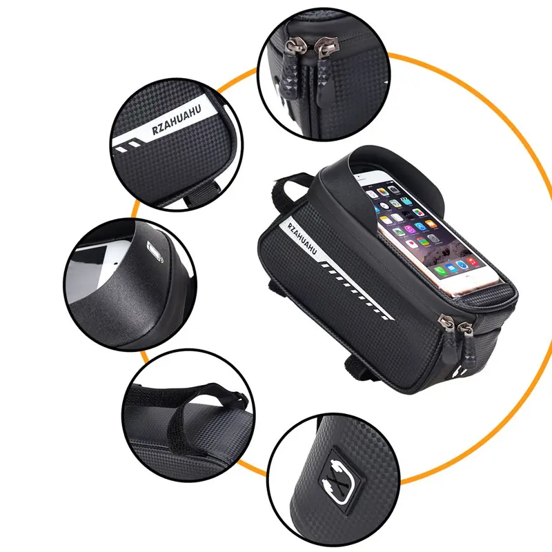 Túi xe đạp treo gắn sườn xe chống nước cao cấp ngăn để đồ rộng 2