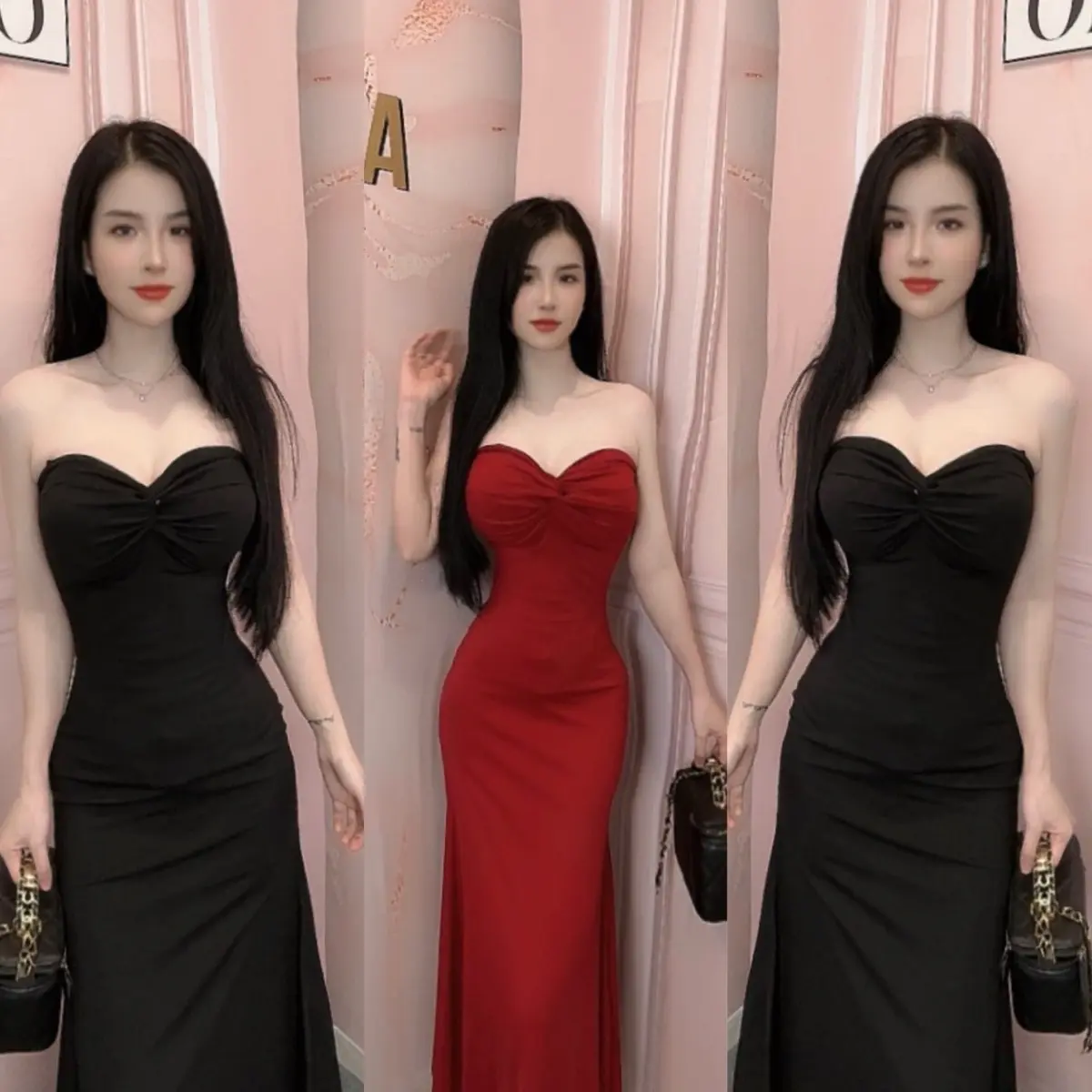 Đầm thun body đuôi cá fom dài- Trinh Anna Store - Váy, Women, Dress