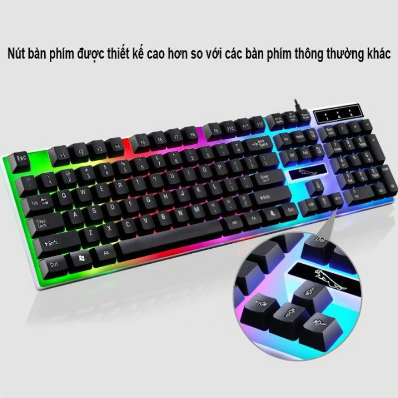 Combo Bàn phím và chuột có dây giả cơ chuyên game cao cấp G21B Led 7