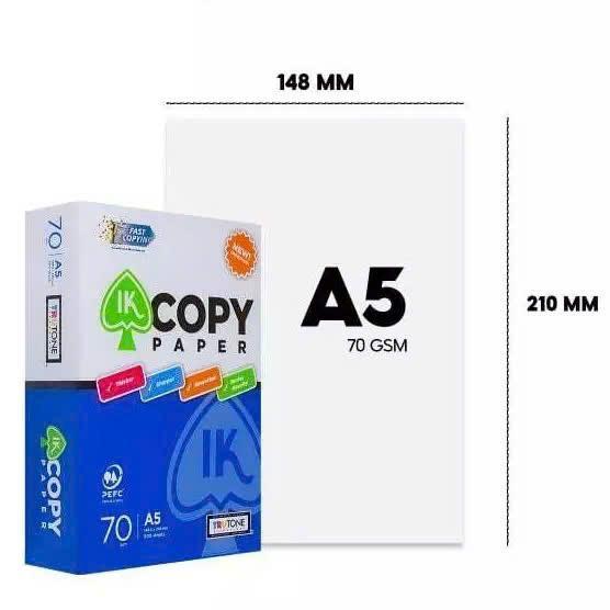  Ream giấy A5 70 gsm IK Copy  500 tờ  - Hàng nhập khẩu Indonesia- Giấy in chất lượng cao 