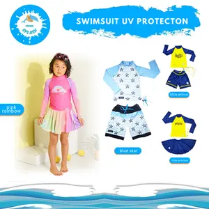 Baju Renang Anak Perempuan UV Protection KIDDIE SPLASH (baju dan rok plus celana dalam) Cewek Set Sport