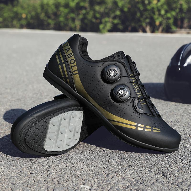 Giày Thể Thao Đạp Xe Đạp Đường SPD, Dành Cho Nam Giới, Chất Liệu Da, Thoáng Khí, Đế Cao Su Không Khóa, Thích Hợp Cho Các Hoạt Động Ngoài Trời, Cỡ 36-47