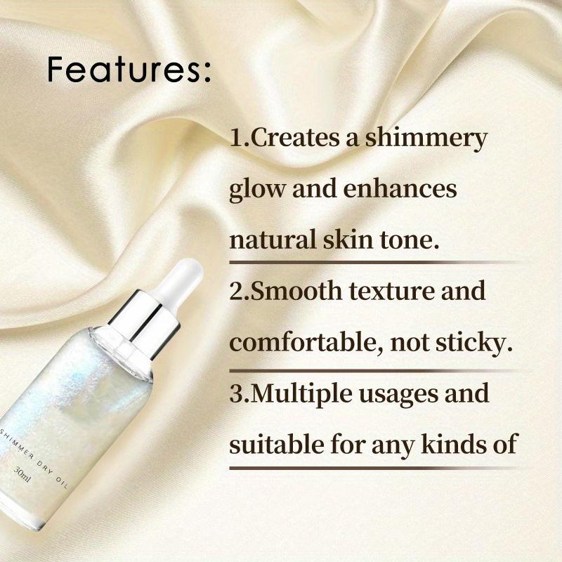 Shimmer Dry Oil, Moisturizing Body Highlighter, Hydrating Body Essence, Body Care Product for Women & Men, Perfect for Parties 5