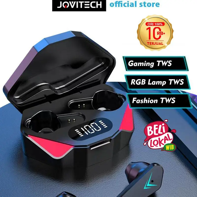 【COD】Jovitech Headset Bluetooth Gaming TWS T23 (X15) Bluetooth V5.0 LED Smart Display earphone handphone 0