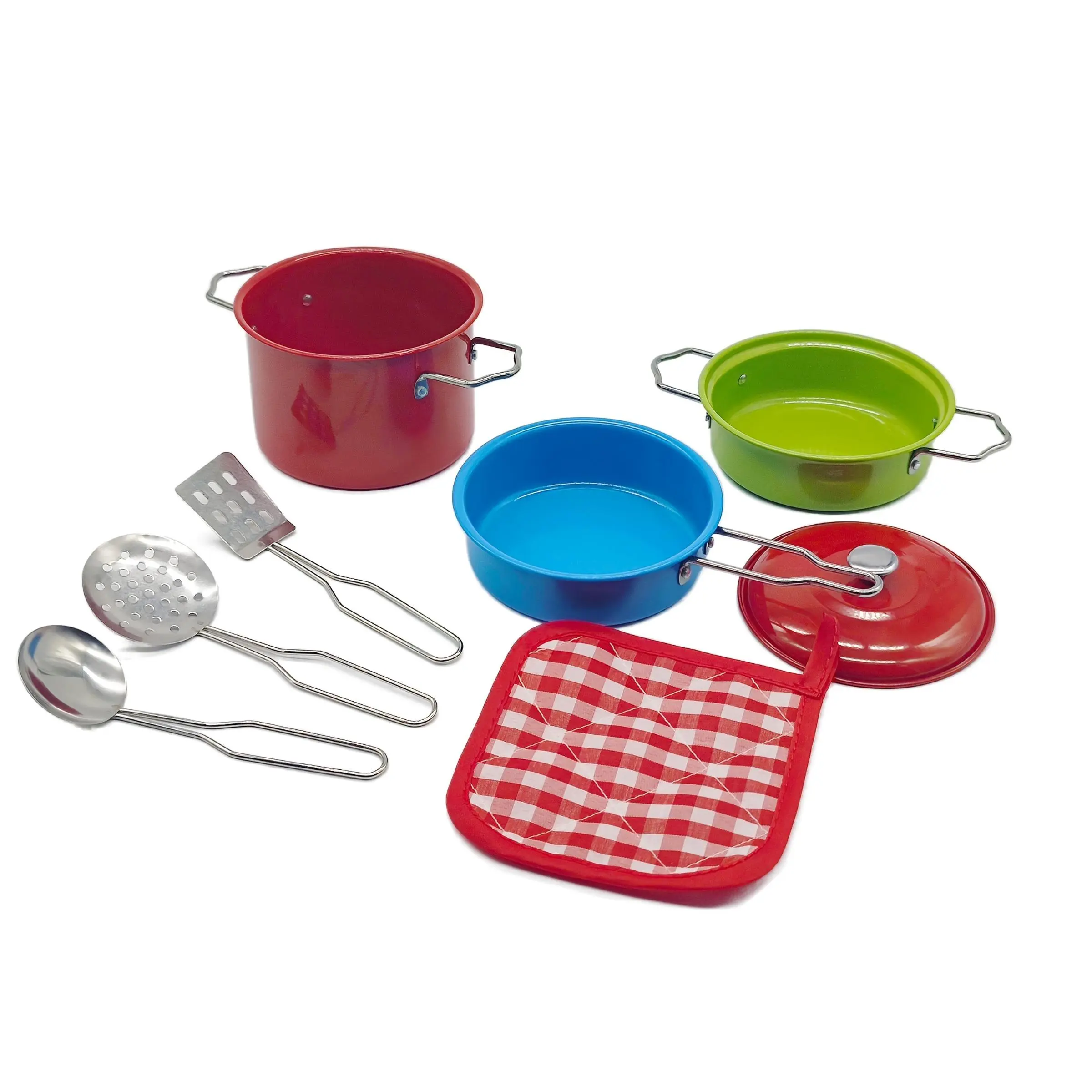 Stainless Steel Cookware Toy Set, 8 Counts/set Mini Kitchen Cooking Toy, Pretend Play Kitchen Toy, Cooking Toy for Kids, Kitchen Accessories