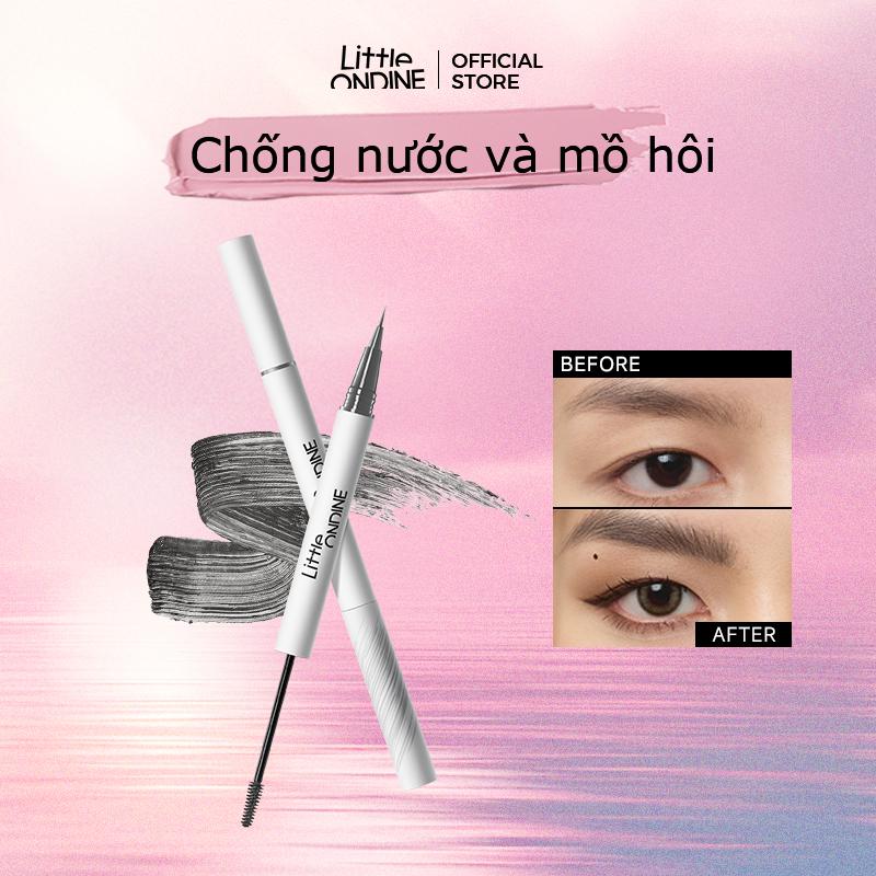 Bút kẻ mày 2 đầu Little Ondine Wild Brow – Chuốt lông mày tạo nếp mày rõ nét, bút kẻ mày dễ kẻ, đều mực, lâu trôi, chống nước, chống mồ hôi