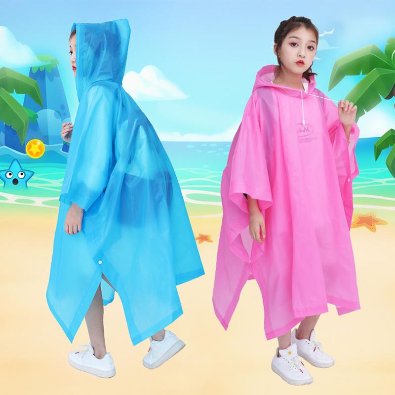Áo Mưa Poncho Cho Trẻ Em, Áo Khoác Du Lịch Không Dùng Một Lần, Di Động, Không Thấm Nước, Thời Trang