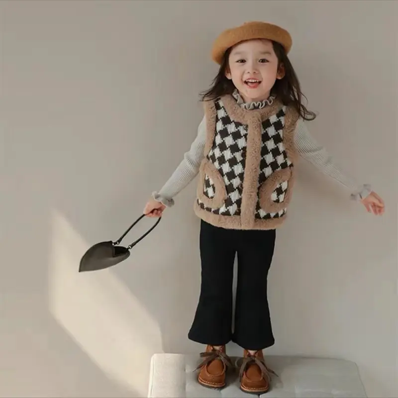 Quần Legging ống loe chất cotton zip L1 co dãn 4 chiều mạnh  Bunny kids98 7