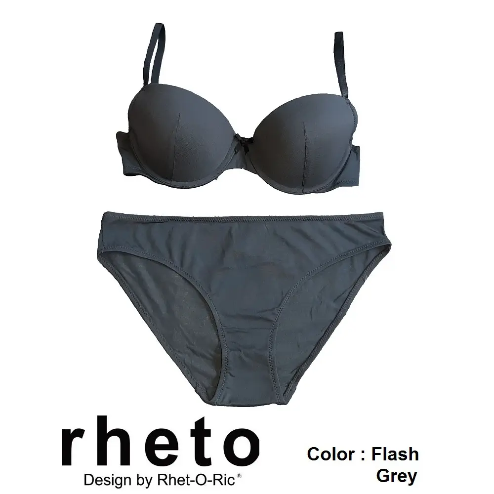 Bra set with panty Rheto color flash grey