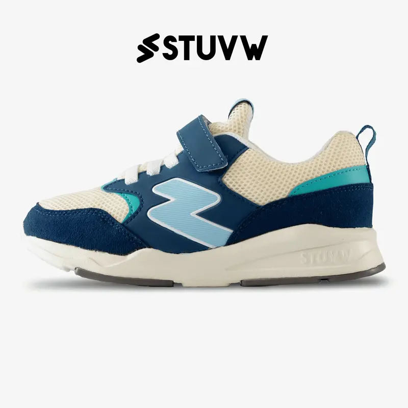STUVW Eon Sail Blue - Sepatu Sneakers Anak Biru dan Krem Fashion 1