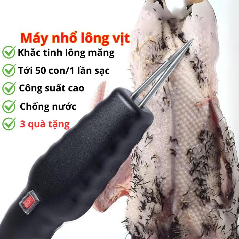Máy Nhổ Lông Vịt Cầm Tay Tool Box Máy Vặt Lông Vịt Gà Lông Măng Không Dây