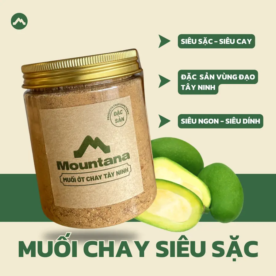 Muối CHAY SIÊU SẶC - SIÊU DÍNH đặc sản Tây Ninh hủ 250g Gia Vị