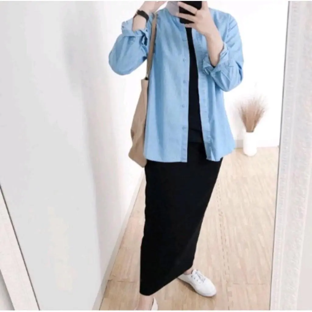 Inner Span Dress - Gamis lengan panjang dan tanpa lengan Polos Busui Bahan Jersey Fit To L by Arlentya