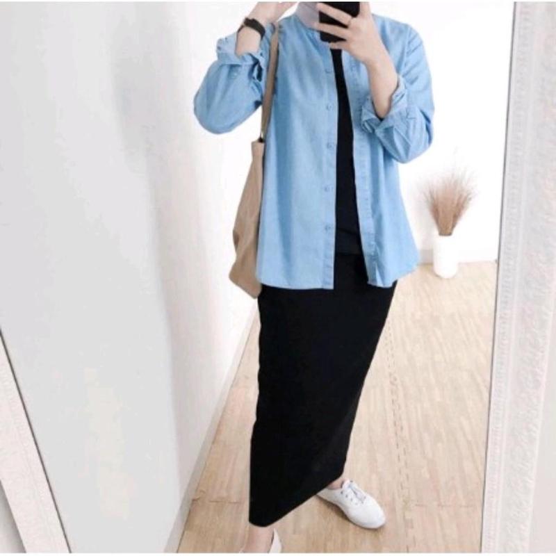 Inner Span Dress - Gamis lengan panjang dan tanpa lengan Polos Busui Bahan Jersey Fit To L by Arlentya 0