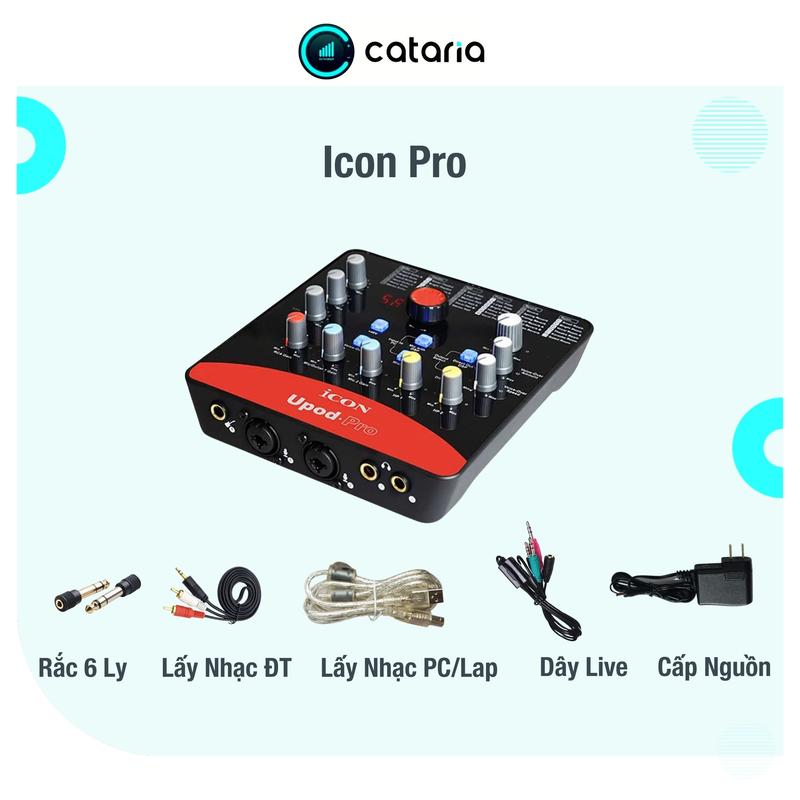 Sound Card ICON UPOD PRO 72 Chế ĐỘ Chuyên Dùng Livestream Thu Âm . Sử Dụng Với Micro 5v hoặc 48v