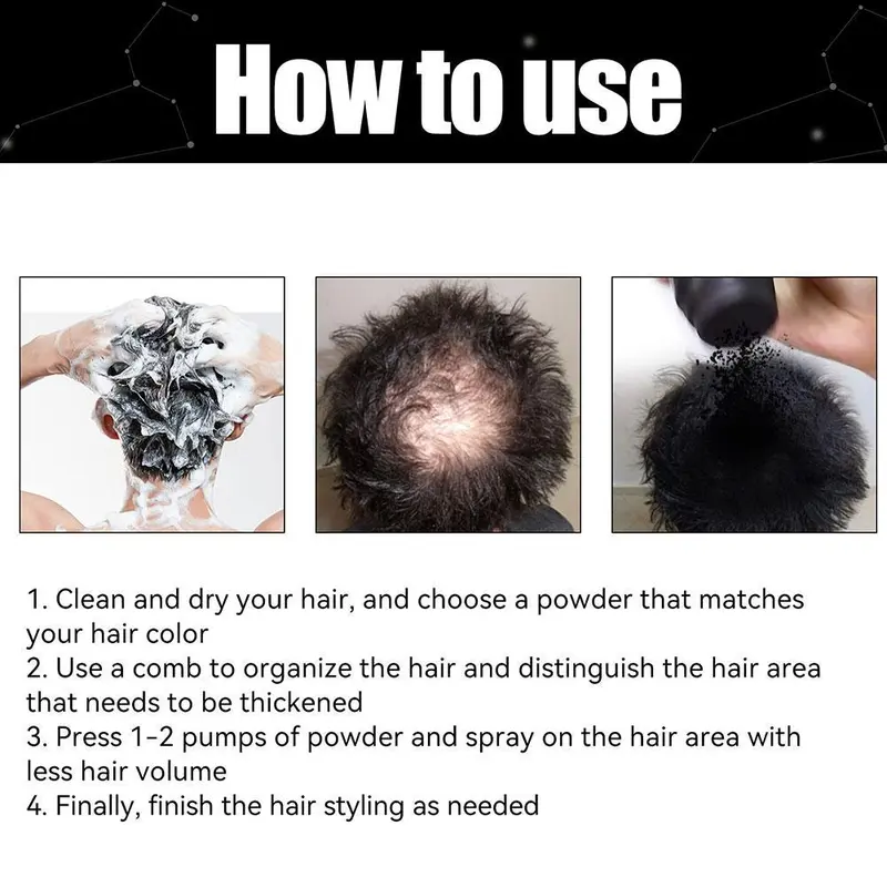 Bubuk Serat Penebal Rambut 15g Pewarna Rambut Multifungsi Bubuk Pengisi Garis Rambut Penataan Rambut Tebal Alami Membentuk Gaya Rambut Mudah Dicuci 5