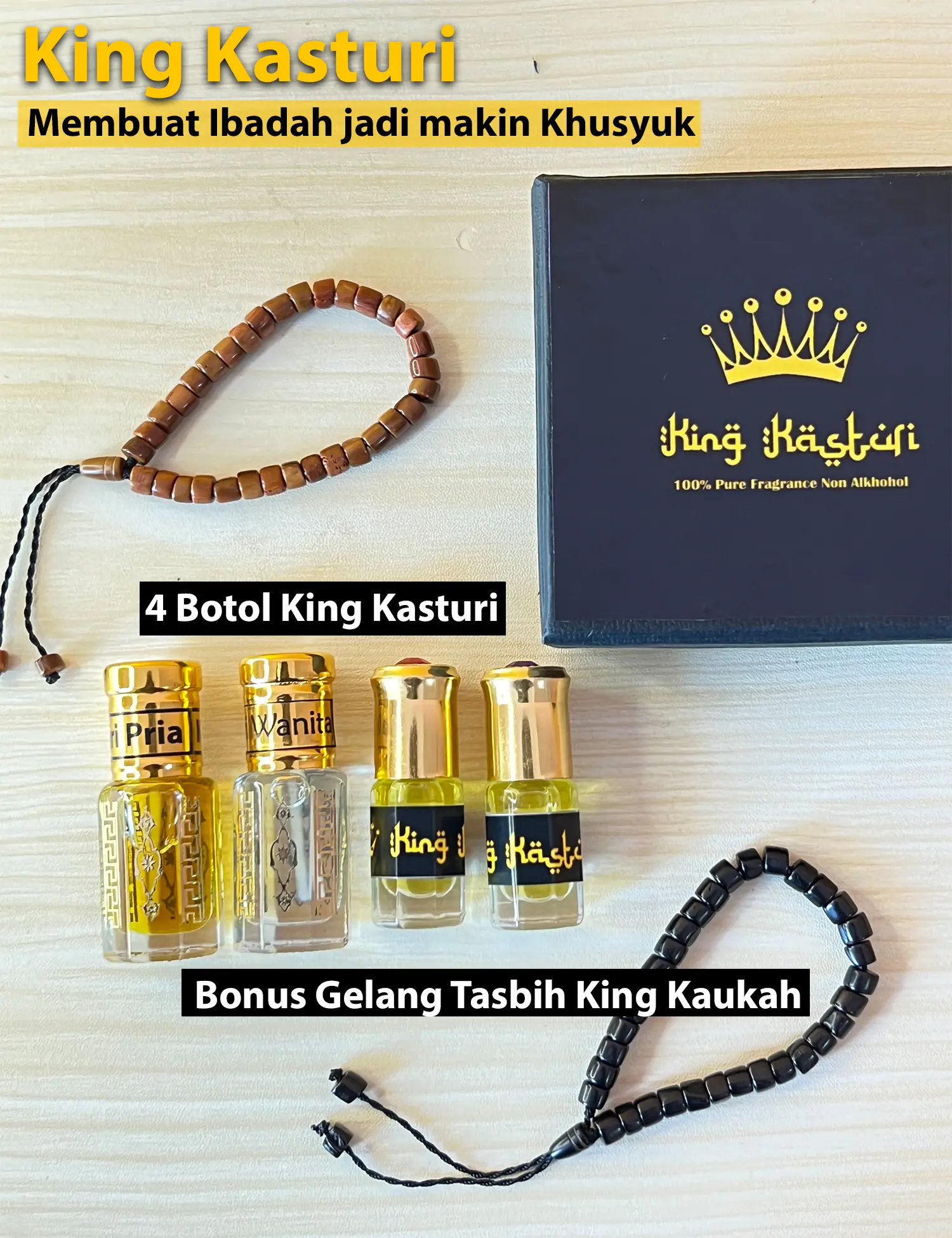 Minyak King Kasturi Original Parfum Sholat Ibadah Non Alkhohol
