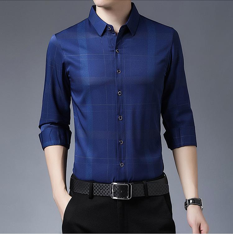 Product Introduction of Áo Sơ Mi Nam Dài Tay, Phong Cách Doanh Nhân Thường Ngày Áo Sơ Mi Kẻ Sọc, Thích Hợp Cho Mùa Xuân Và Mùa Thu, Hàng Mới Về Năm 2024 3