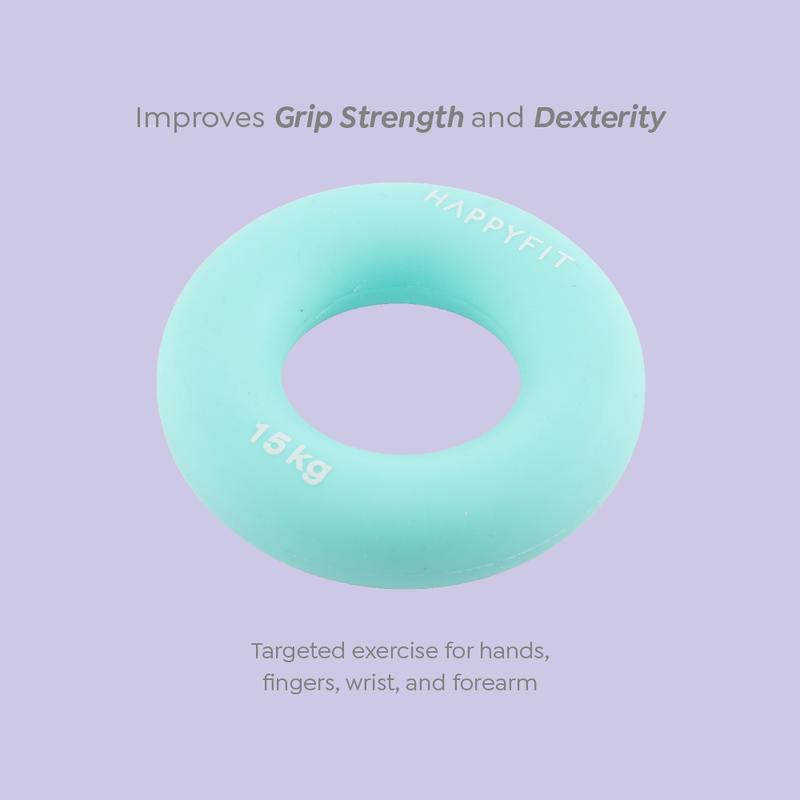 HAPPYFIT Hand & Finger Grip Ring 15 KG - Handgrip Olahraga Tangan - Finger Exercise 1
