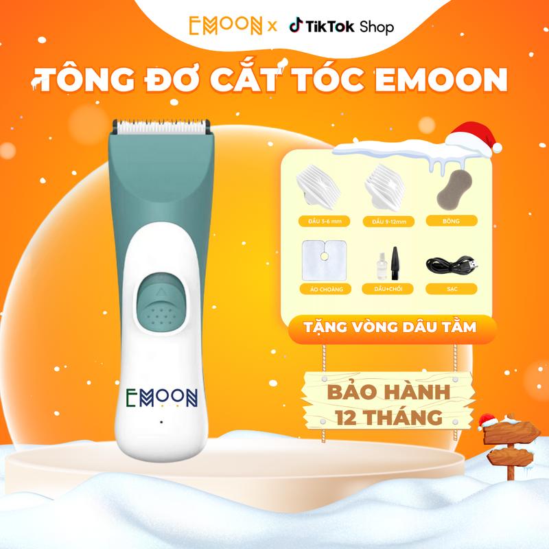 Tông Đơ Cắt Tóc Cho Bé EMOON Đầu Lưỡi Bo Tròn An Toàn Cho Bé, Chạy Êm, Sạc Pin Tách Rời, Có Khả Năng Chống Nước, Bảo hành 12 tháng