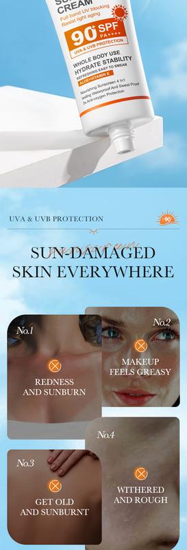 Product Introduction of Sunscreen Anti-Light Old Repair Refreshing UV Protection Sunscreen Lotion Spf90 1