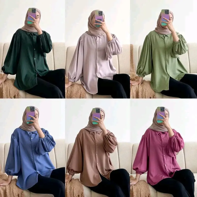 Zea Puffy Blouse Bahan Katun Poly