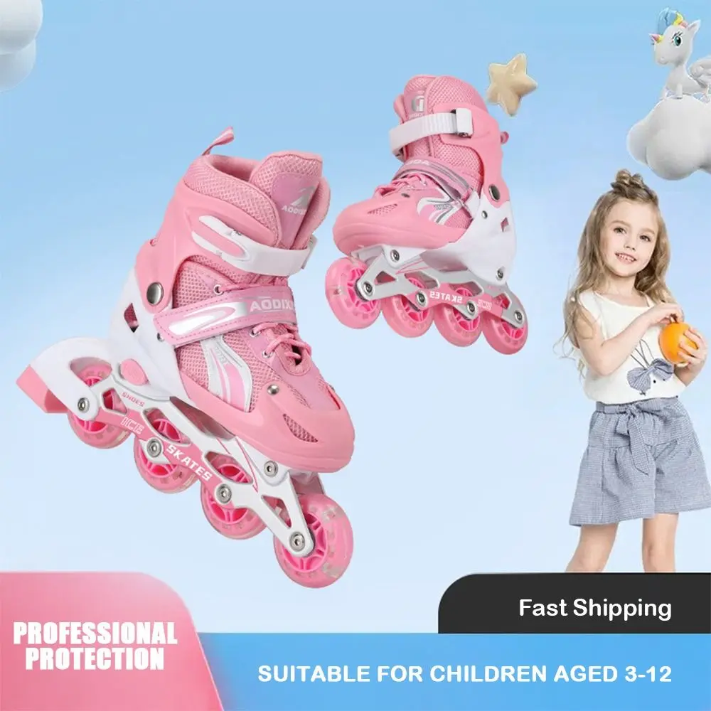 Fashion S/M/L Roller Skate Shoes Flash Multifunctional Skate Accessories Durable Speed Skating Shoes Kids
