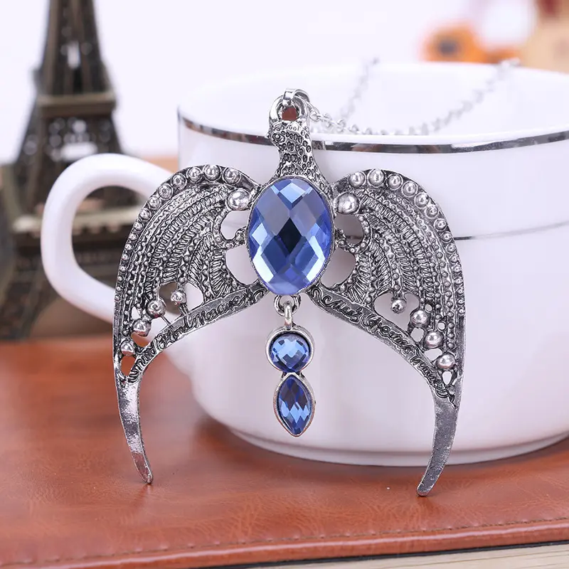 European and American Jewelry  Ravenclaw Lost Crown Magic Academy  Retro Necklace Ornament