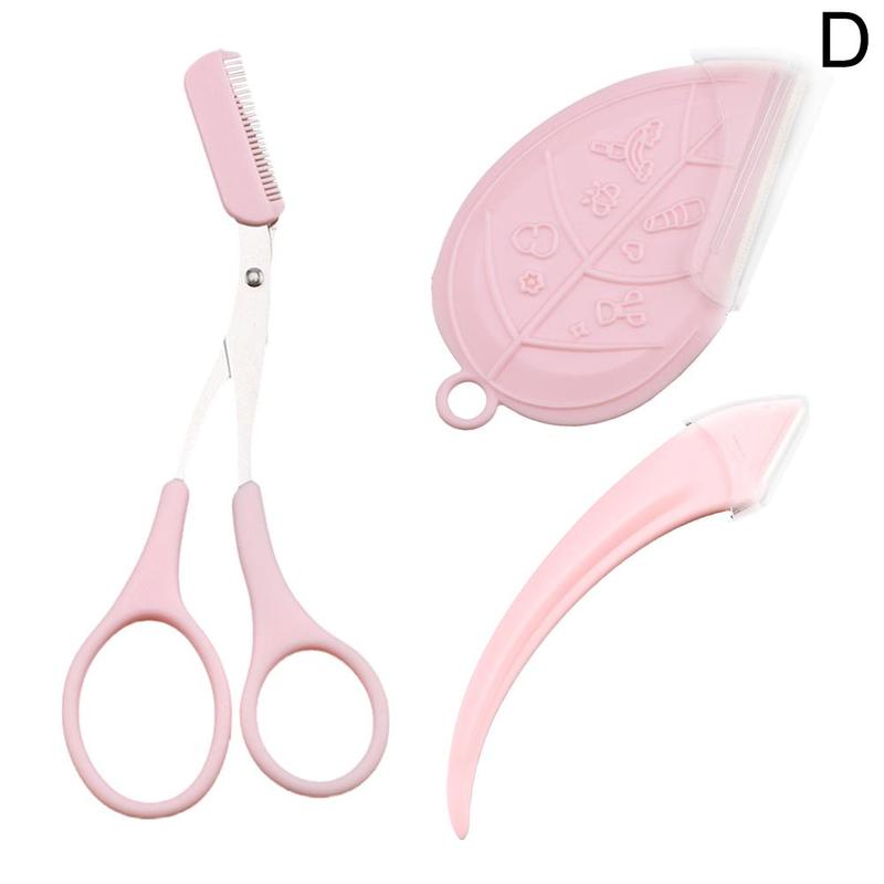Product Introduction of Buy 1 Get 2 Free Curved Eyebrow Trimmer Facial Eyebrow Scissors With Comb Stainless Steel 31