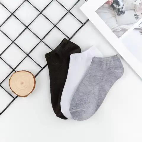 ( 3 pasang ) Kaos kaki pendek semata kaki polos pria wanita dewasa Lembut 5