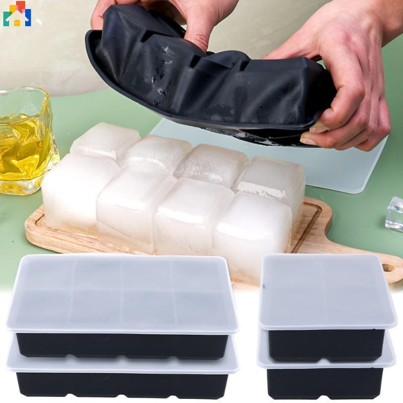  Khay Làm Đá Viên Khuôn Silicon Cấp Thực Phẩm Khay Làm Đá Vuông Và Tròn Có 4   6   8   18   33 Ngăn Máy Làm Đá Tự Làm Phụ Kiện Nhà Bếp 