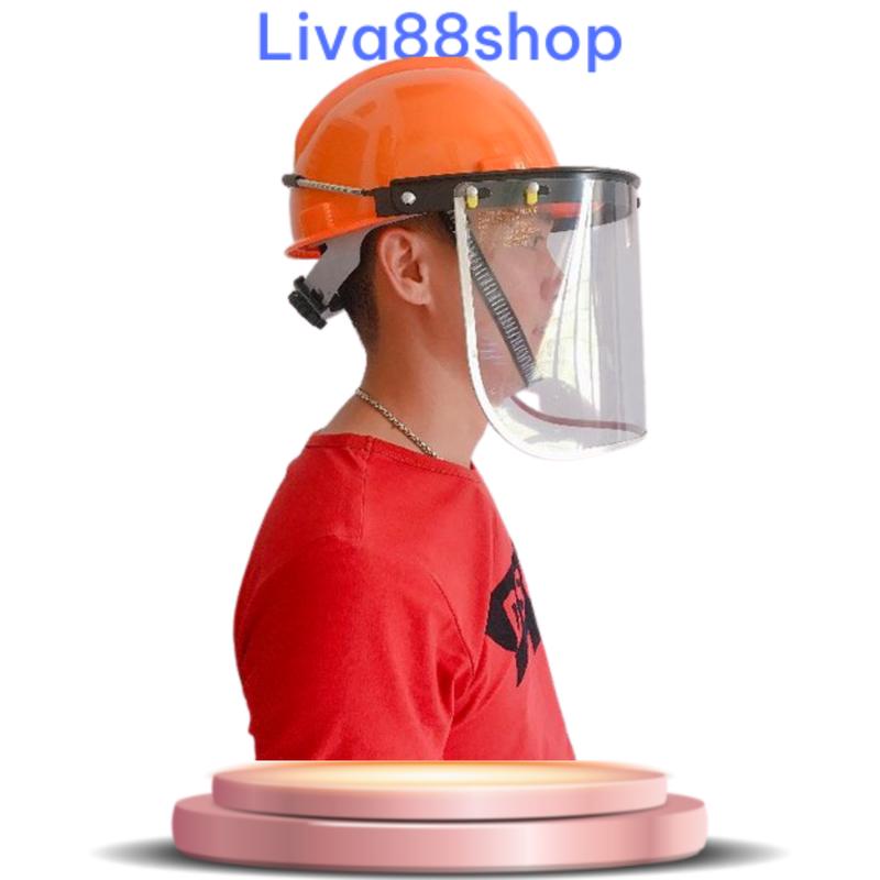 MŨ NÓN BẢO HỘ MẶT KÍNH ĐỂ CẮT CỎ - HÀN - MÀI - CƯA CÂY - XỊT THUỐC - npcl 33