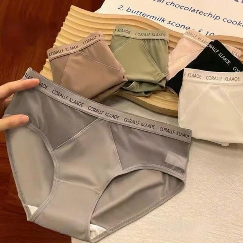 Combo 5 Quần lót nữ su lạnh cotton women cạp chữ trẻ trung chất mềm mát M54. 3