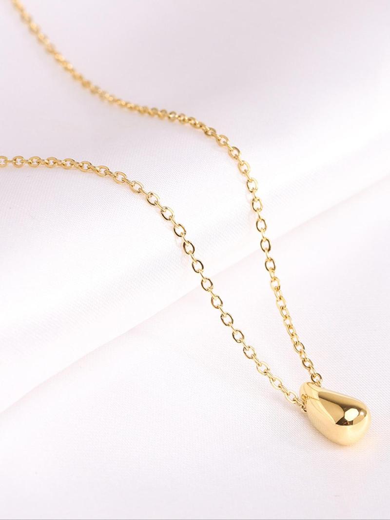 Product Introduction of Water Drop Shaped Pendant Necklace for Women, Fashion Jewelry for Party, Daily Clothing Decor, Trendy All-match & Exquisite Jewelry for Birthday Gift 7