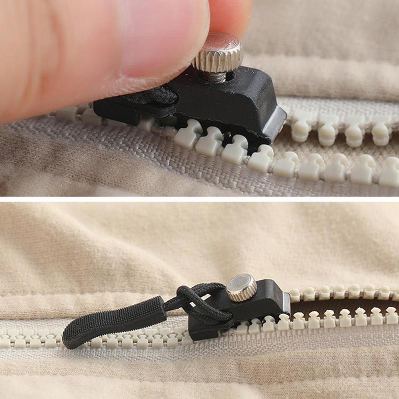 2/6/10 Pieces Zipper Repair Kit Universal Instant Zipper Repair Replacement Zipper Sliding Teeth Rescue Zipper Head For 3 Sizes 2