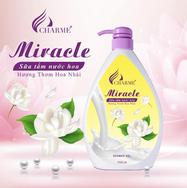 Sữa Tắm Nước  Charme Miracle 1000ml Cho Nữ Chính Hãng Dưỡng Body Women Làm Đẹp Da