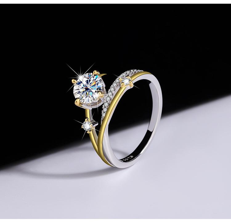Product Introduction of 【#188】1CT Four-Claw Moissanite RIng In 925 Sterling Silver 4