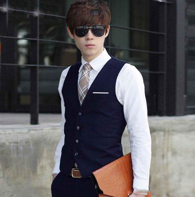 Product Introduction of M-5XL Men's Suit Vest Summer Slim Fit Waist Solid Tank Top Business Leisure Party Bar Banquet Dress 11