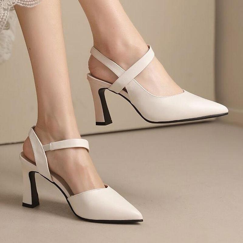 Product Introduction of Giày mùa hè nữ mới 2024, giày cao gót nữ và sandal gót dày phối váy   DéP giay  hoa Shoes Cao Su 18
